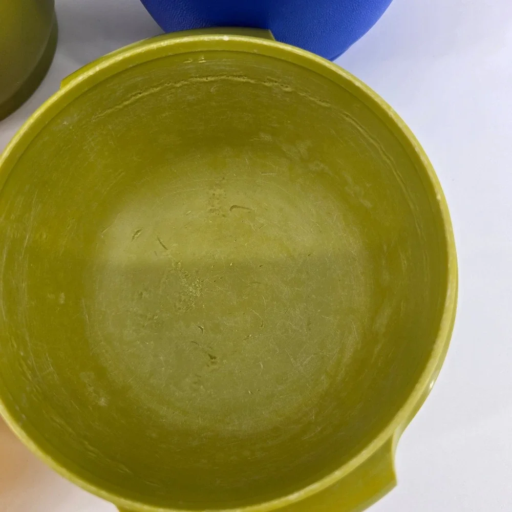 Tupperware Servalier Bowl Set Vintage Sunburst Lids Multicolor 5pc Set